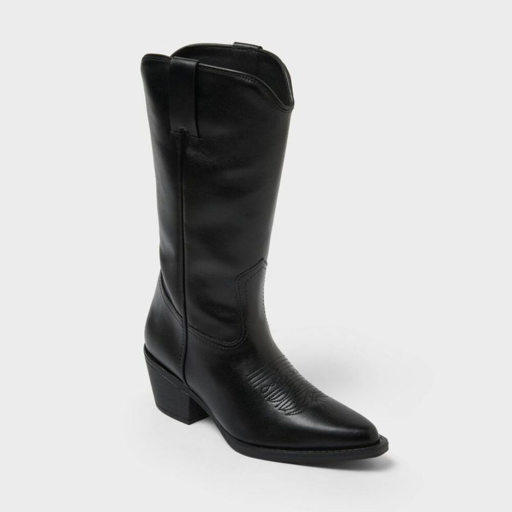 Universal Thread Black Women's Western Mid-Calf Boots
